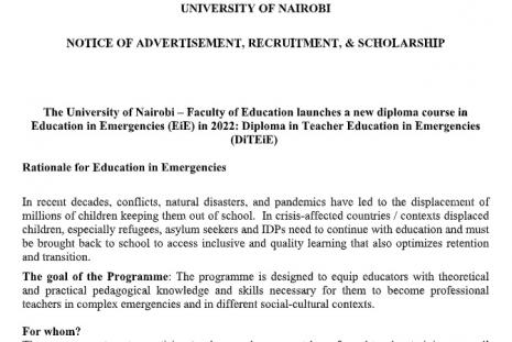 Launch of Diploma in Teacher Education in Emergencies course.